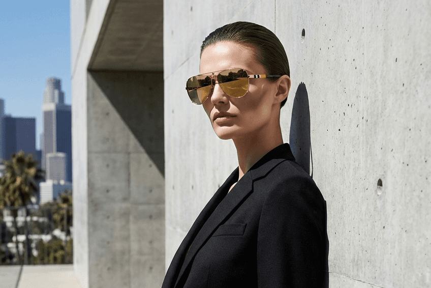 CARLO DALI "MAJESTY" SUNGLASSES | Rimless Purple Gradient Aviators with Signature Heritage Temples 6