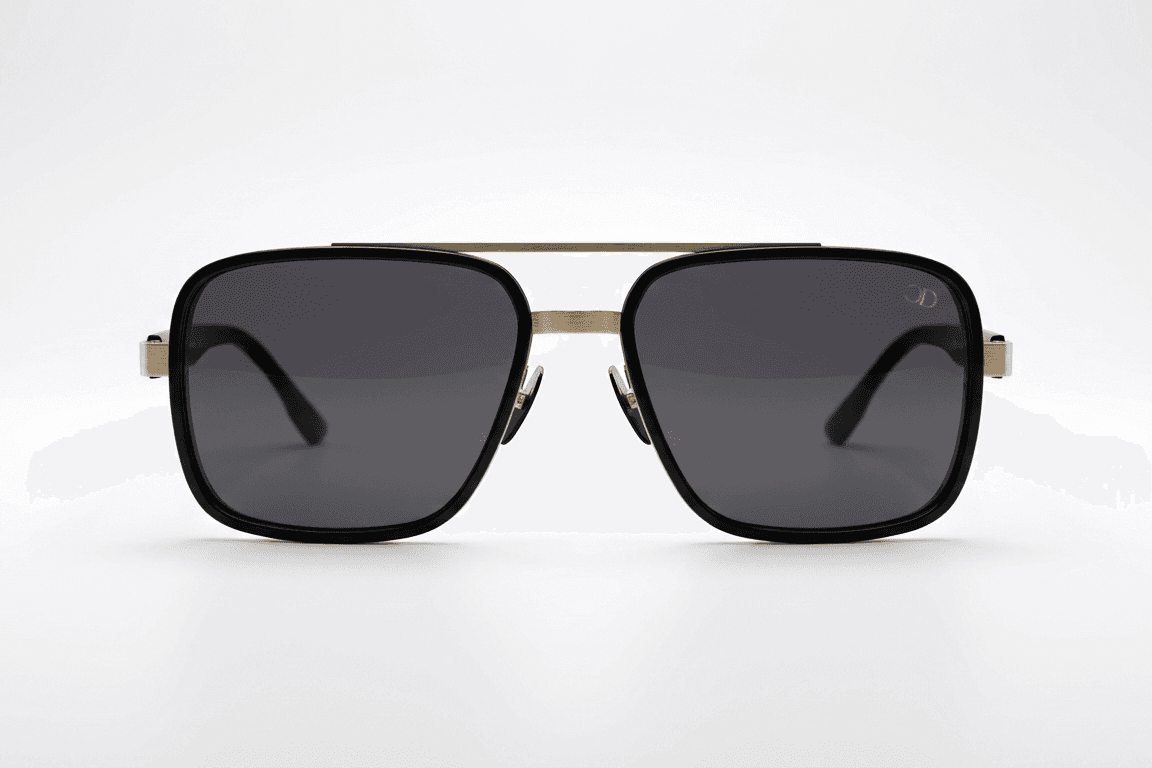 CARLO DALI "SOLSTICE" | Bold Black & Gold Navigator Aviator Sunglasses 3