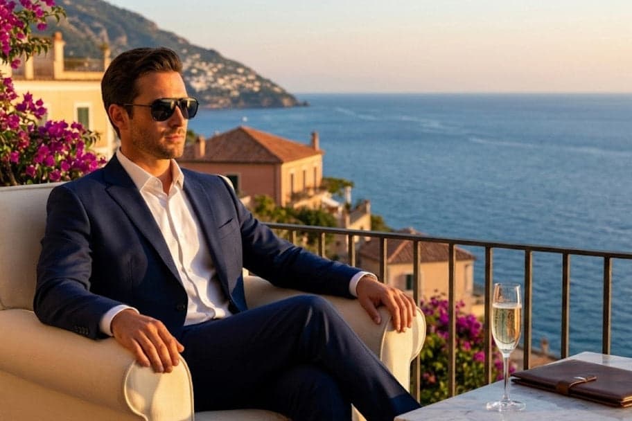 CARLO DALI "ZENITH" | Polished Black & Silver Architectural Aviator Sunglasses 4