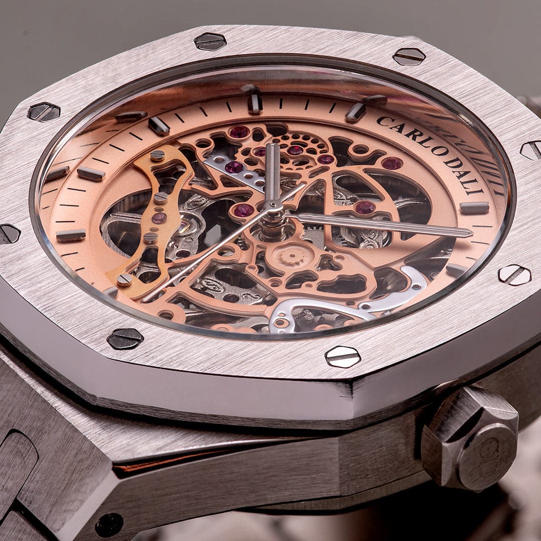 Tourbillon Skeleton Silver watch 2