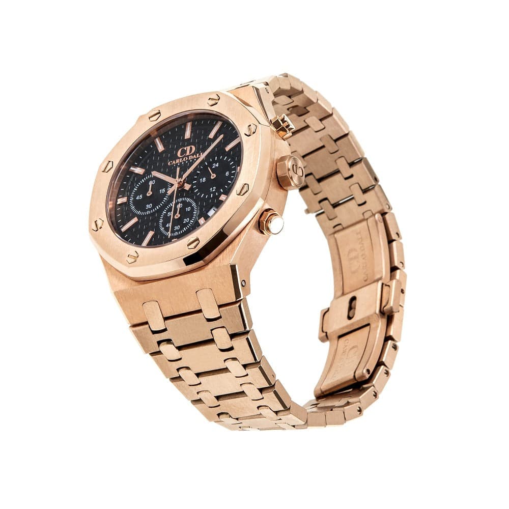 Royal Chronograph Rose Gold, Black Watch 2