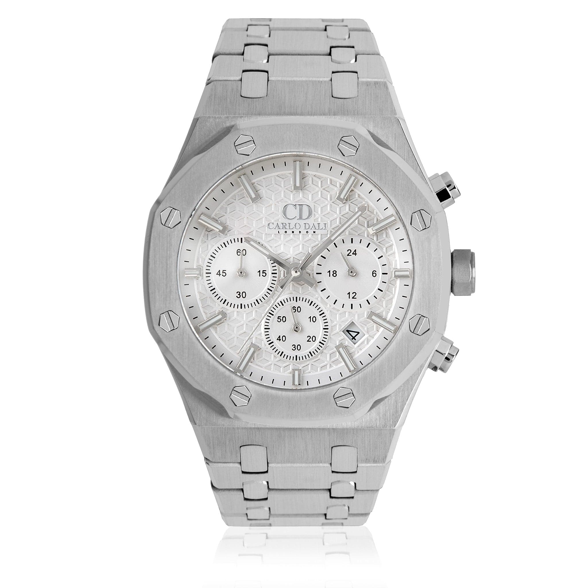 Chronograph Silver, White Watch 1