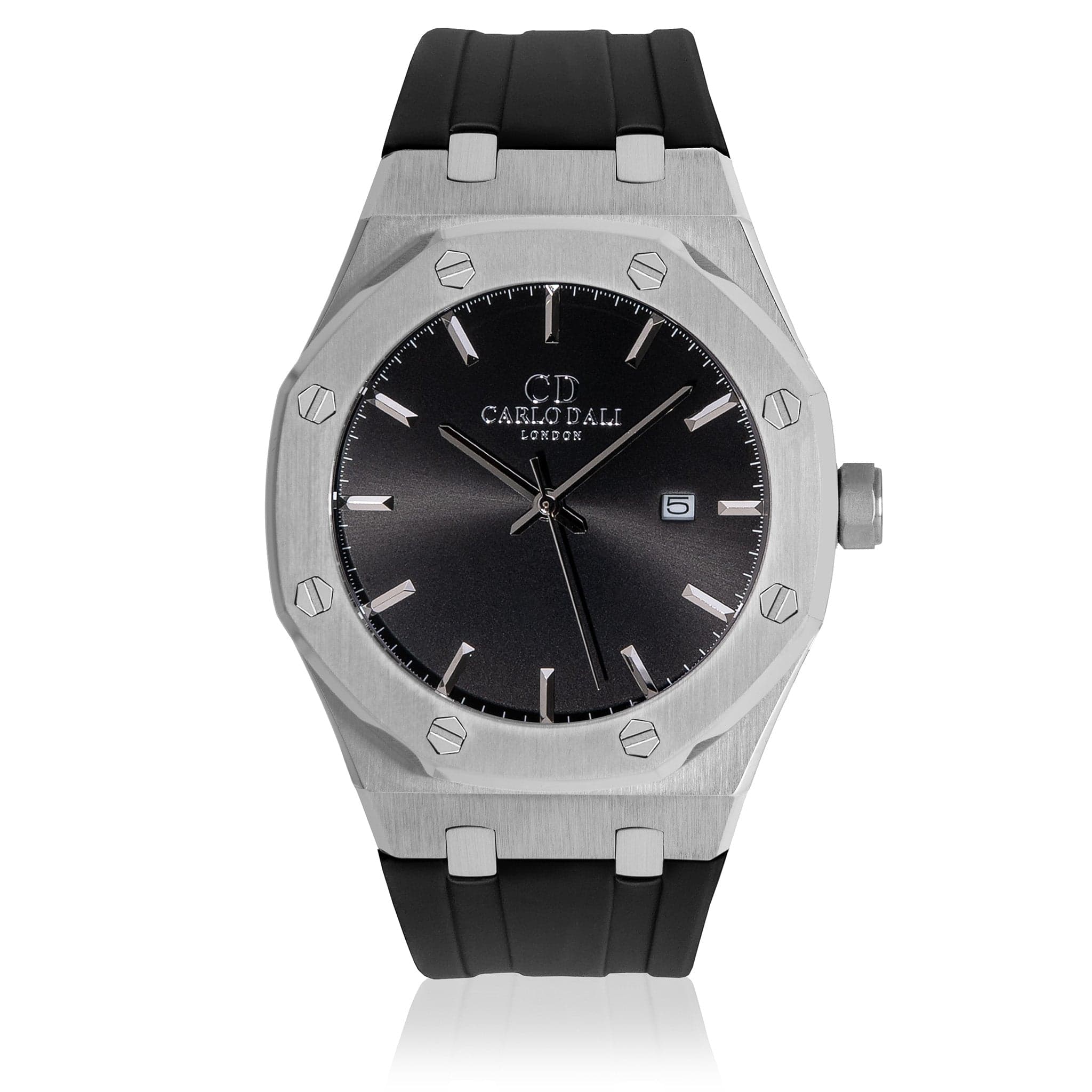 Classic Fusion Black Rubber Strap Watch 1