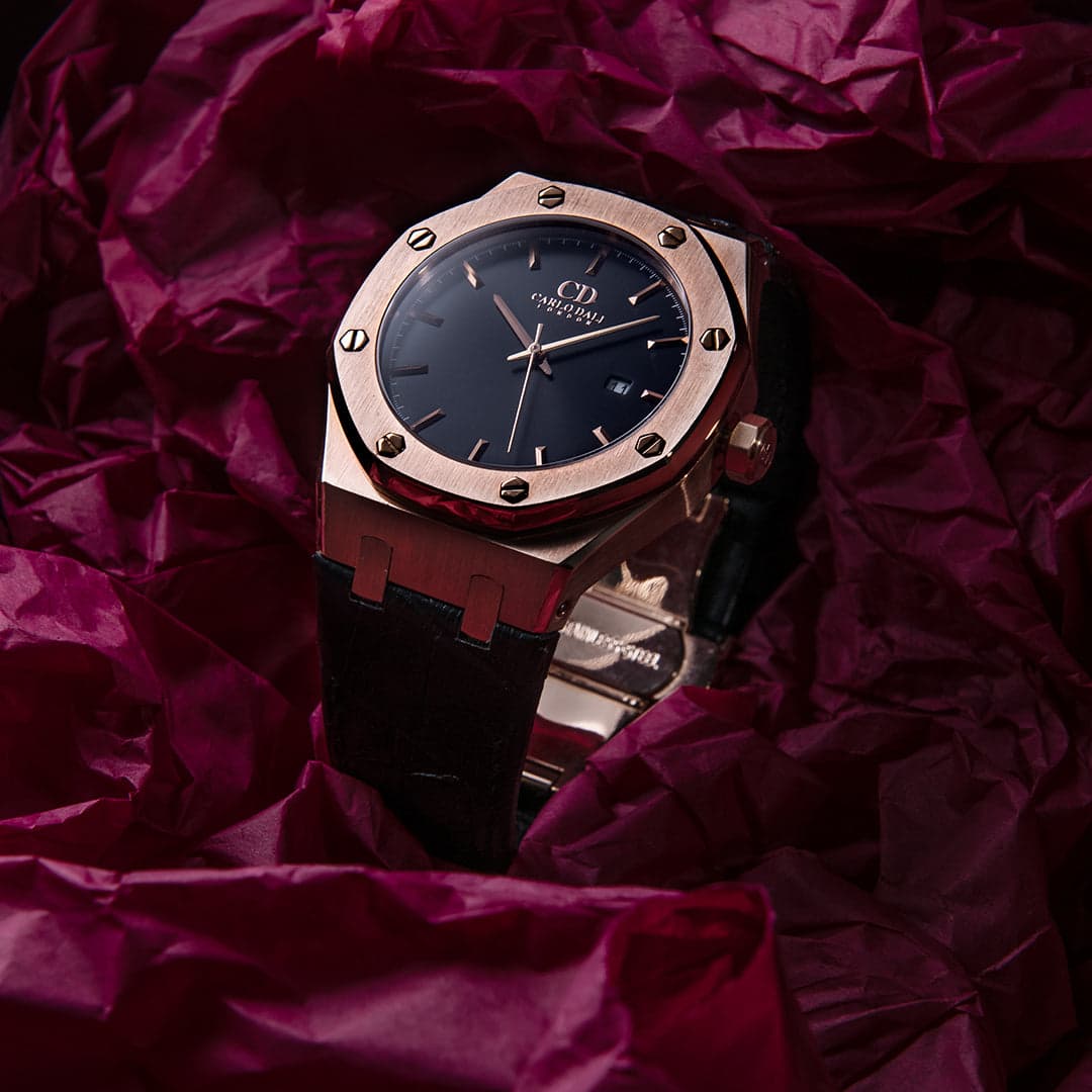 Classic Fusion King Rose Gold Leather Strap Watch 2