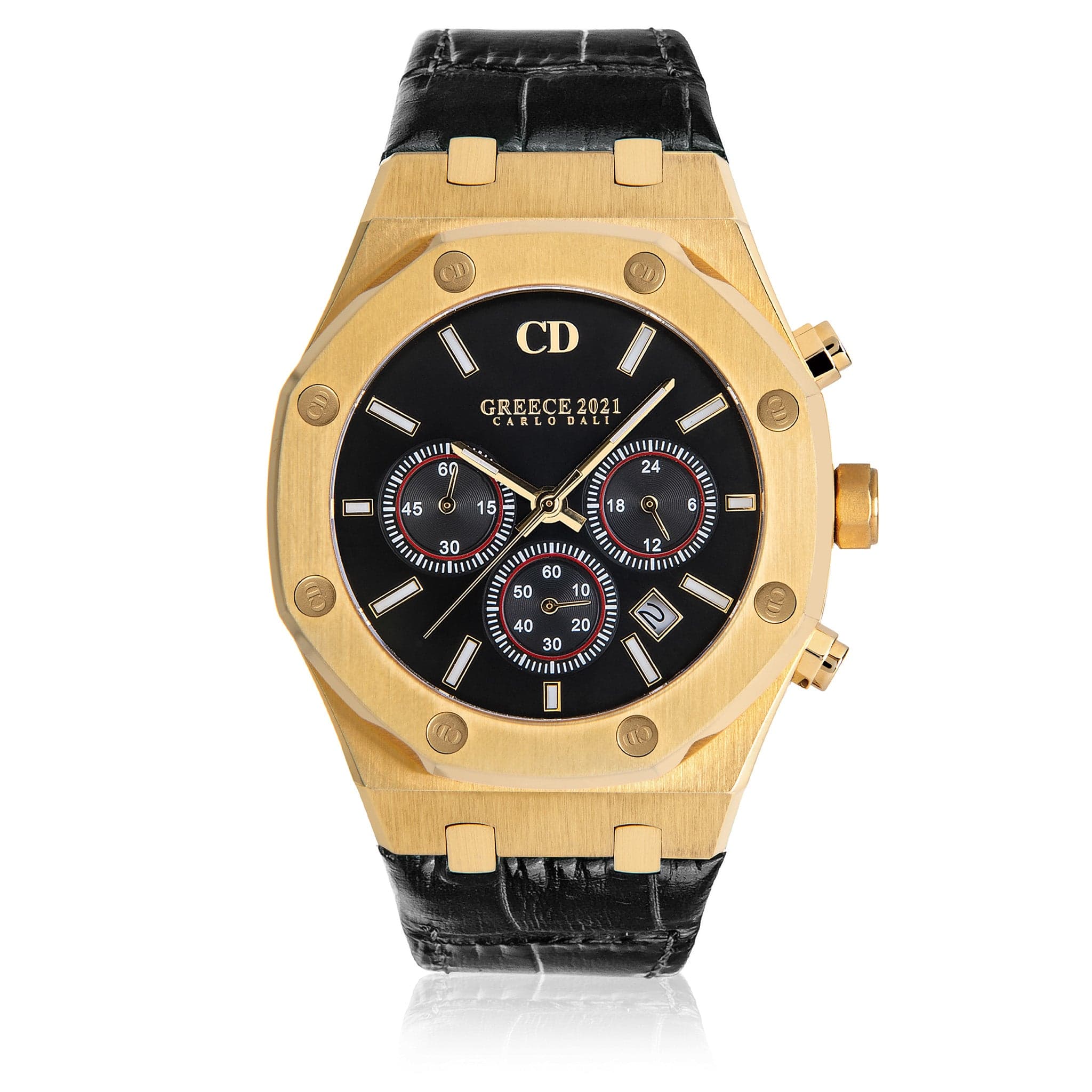 GREECE 2021 Chronograph Leather Black Limited Watch 2