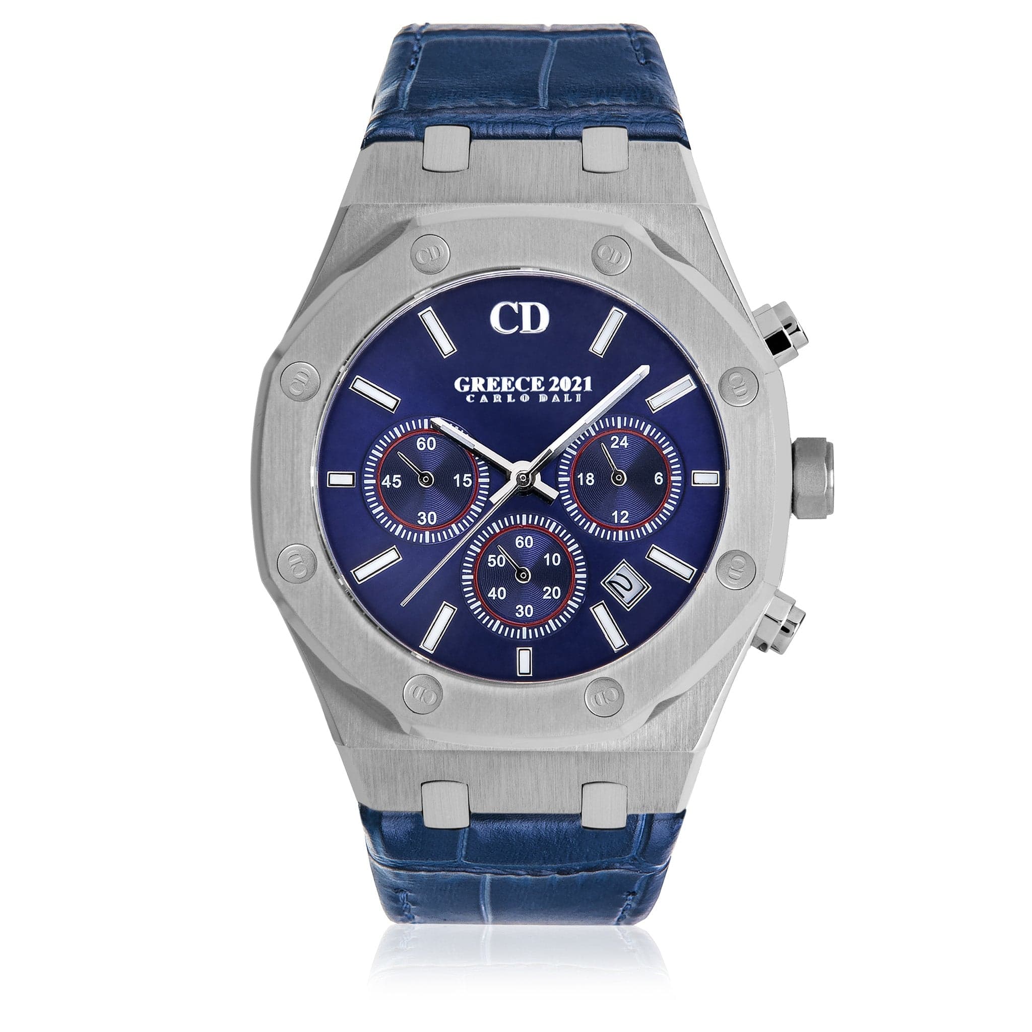 GREECE 2021 Chronograph Leather Blue Limited Watch 1